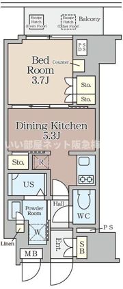 クレストコート堂島の間取り画像