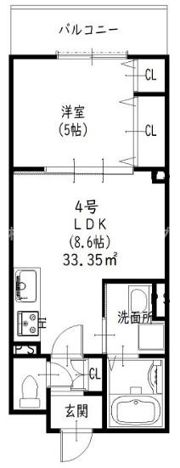 クリエオーレ雁屋西町の間取り画像