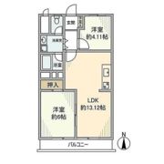 富士見ヶ丘永谷コーポラスの間取り画像