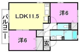 ミモザ・ガーデンA棟の間取り画像