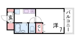 Aurora Court兵庫駅前の間取り画像