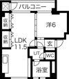 レジデンスカープ請地の間取り画像