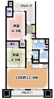 ジオ千里桃山台4番館の間取り画像