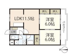 プチコーポの間取り画像