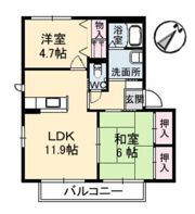 ハピネスK C棟の間取り画像
