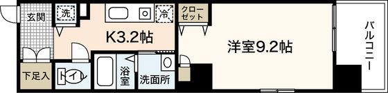 グラビスコート上幟町の間取り画像