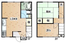 白妙町3丁目戸建の間取り画像