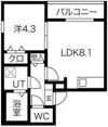 ロ・ハス八事東の間取り画像