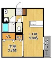 パディコート下城野の間取り画像