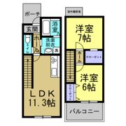 ラルーチェ名和の間取り画像