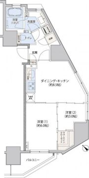 レジディア文京小石川Ⅱの間取り画像