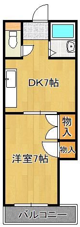 ハイツフクダの間取り画像