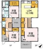 植田山3丁目戸建貸家の間取り画像