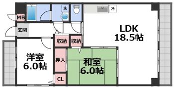 ブルースカイの間取り画像