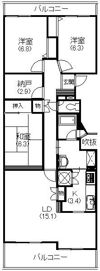 ガーデンロゼ高町の間取り画像