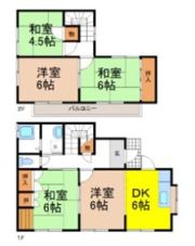 八幡借家の間取り画像