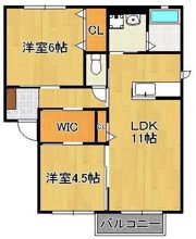 シャーメゾン頓野B棟の間取り画像