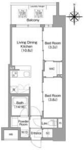 コンフォリア・リヴ東三国駅前ソルテラスの間取り画像
