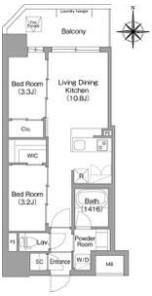 コンフォリア・リヴ東三国駅前ソルテラスの間取り画像