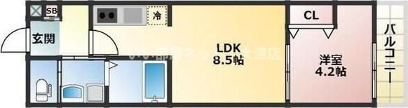 ALEGRIA大津の間取り画像