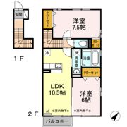 プレジール町新 Bの間取り画像