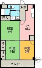 アサヒパレス宇高の間取り画像