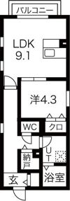 Anecis川名の間取り画像
