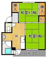 ビレッジハウス畑1号棟の間取り画像