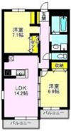 プレミアムツイン高崎 壱番館の間取り画像