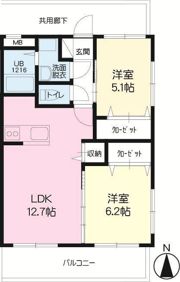 サンハイツ カミーリャの間取り画像