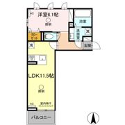 ルピナスシーサイド D棟の間取り画像