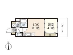 メイクス京橋川Ⅱの間取り画像