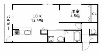 HCフラッツ国玉ガーデンⅠの間取り画像