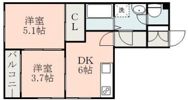 コーポ草西の間取り画像
