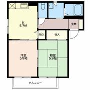 エバーグリーン Aの間取り画像