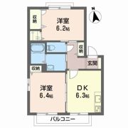 シャーメゾン東垣生 B棟の間取り画像