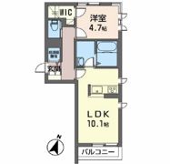 メゾンマスト 開北Bの間取り画像