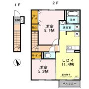 プティシャンⅠの間取り画像