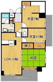 グリーンピア徳力IIの間取り画像