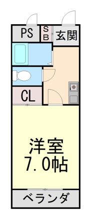HU岩屋ハイツの間取り画像