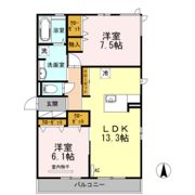 プルーニャ A棟の間取り画像