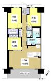 ブライトタウン天竜川駅前フレシア(1001)の間取り画像