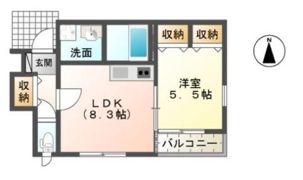 ライジングスター B棟の間取り画像