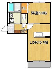 クラヴィエ三萩野 F棟の間取り画像