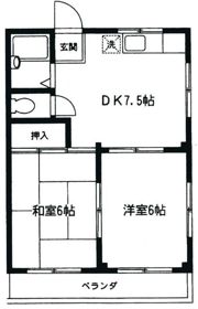 白樺ハイツの間取り画像