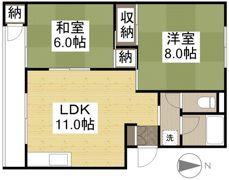 津倉マンション A棟の間取り画像