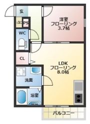 fervore土井（ﾌｪﾙｳﾞｫｰﾚﾄﾞｲ）の間取り画像