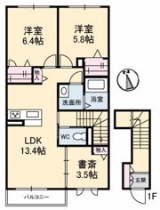 シャーメゾン仏生山 A棟の間取り画像