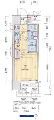 プレサンス大阪同心メゾヴィータの間取り画像