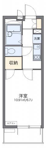 レオパレスモン トレゾールの間取り画像